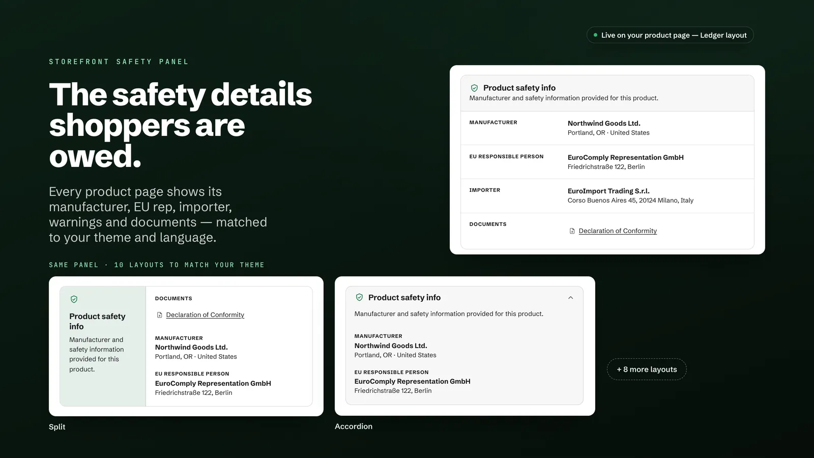 Screenshot of GPSR Safety Sync