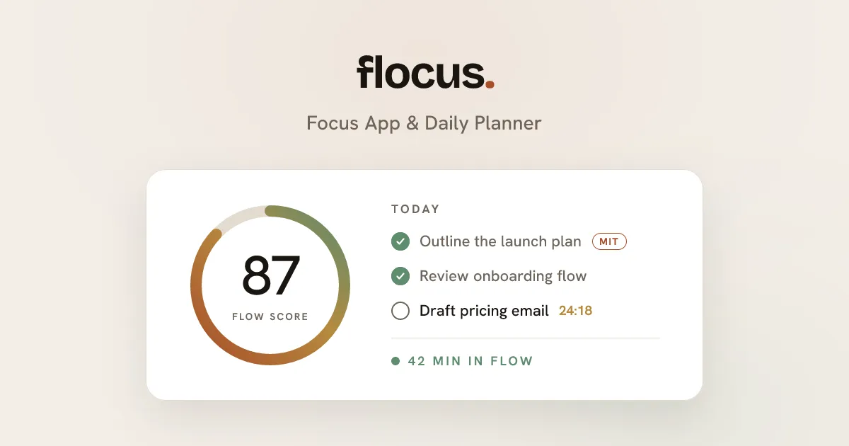 Screenshot of Flocus — Focus App & Daily Planner