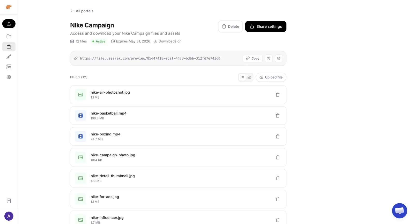 Screenshot of TrunkTransfer