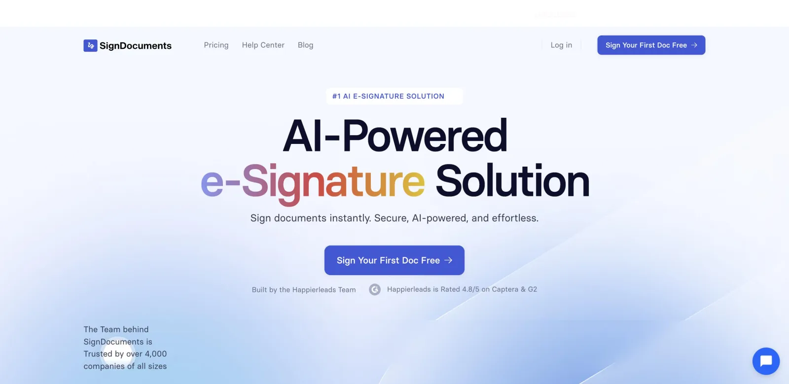 Screenshot of SignDocuments.io