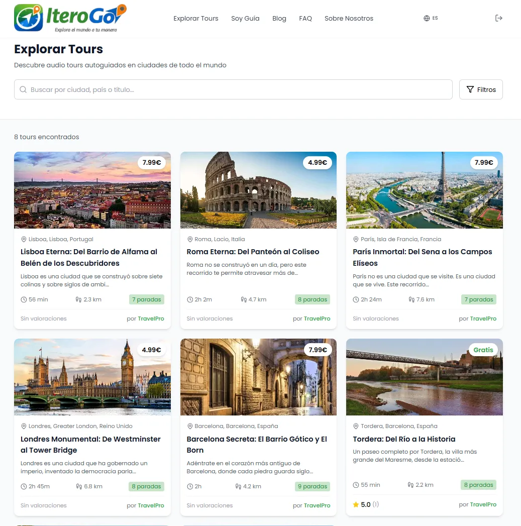 Screenshot of IteroGO