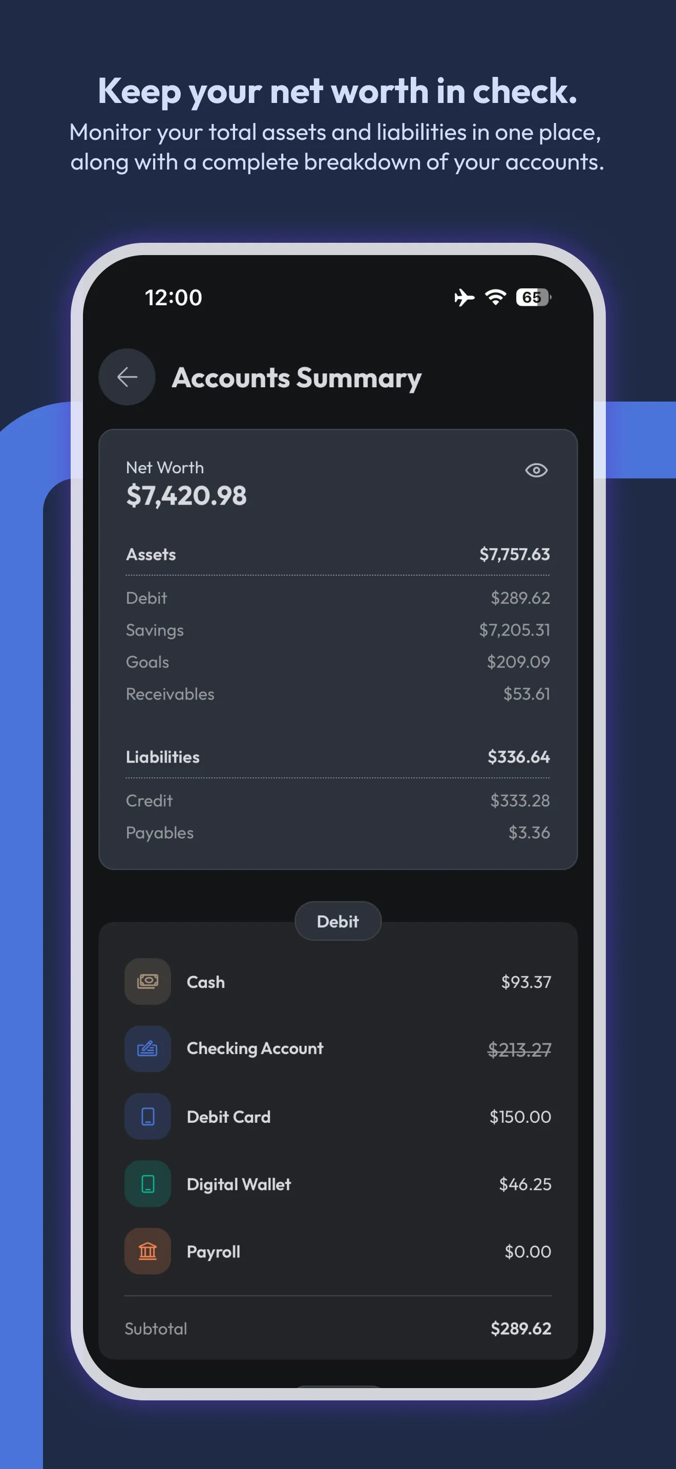 Screenshot of eXpend: Make Budgeting a Habit
