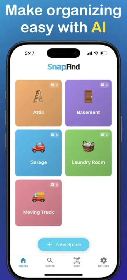 Screenshot of SnapFind: Home Inventory
