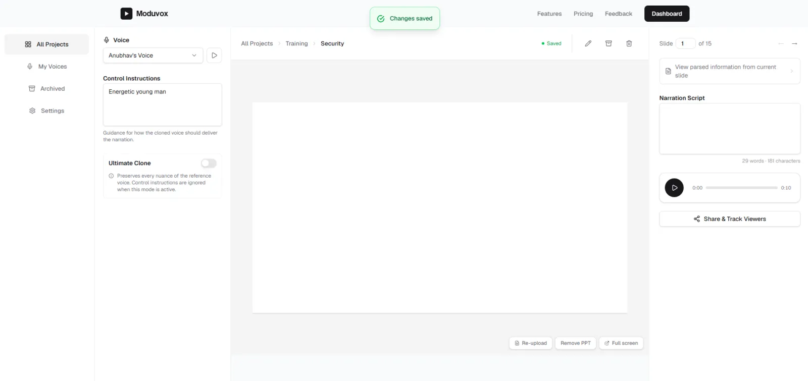 Screenshot of Moduvox
