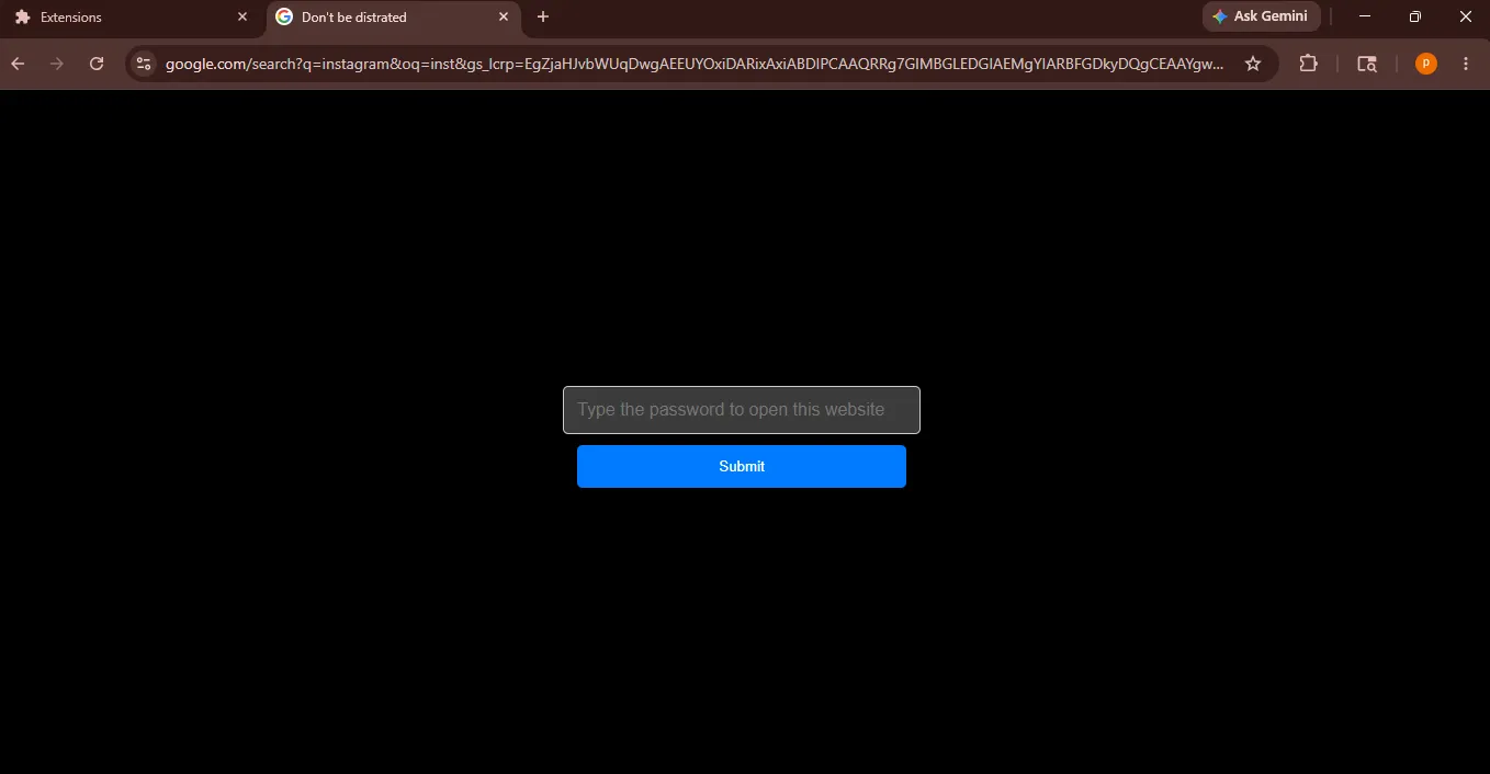 Screenshot of Do not distracted
