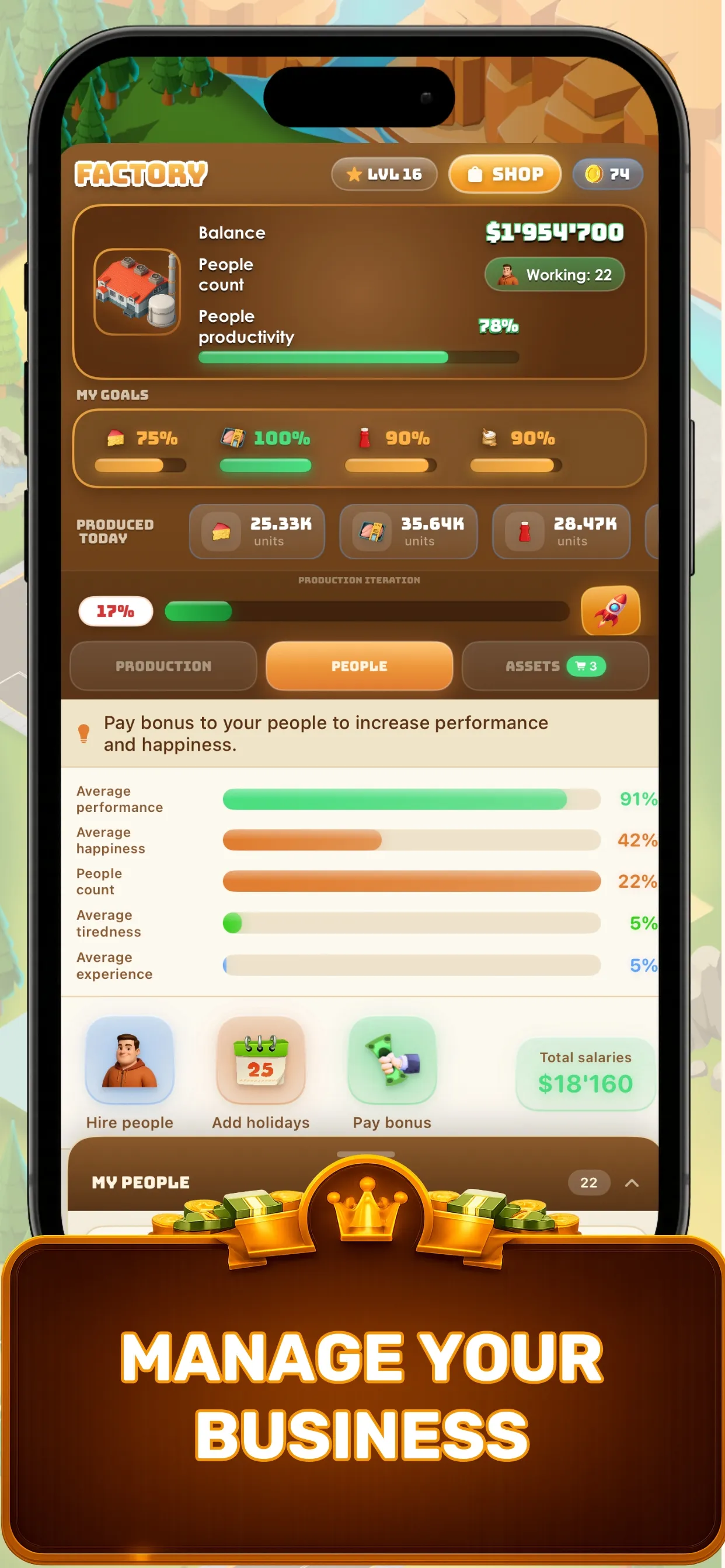 Screenshot of Business Empire Manager: Simulao