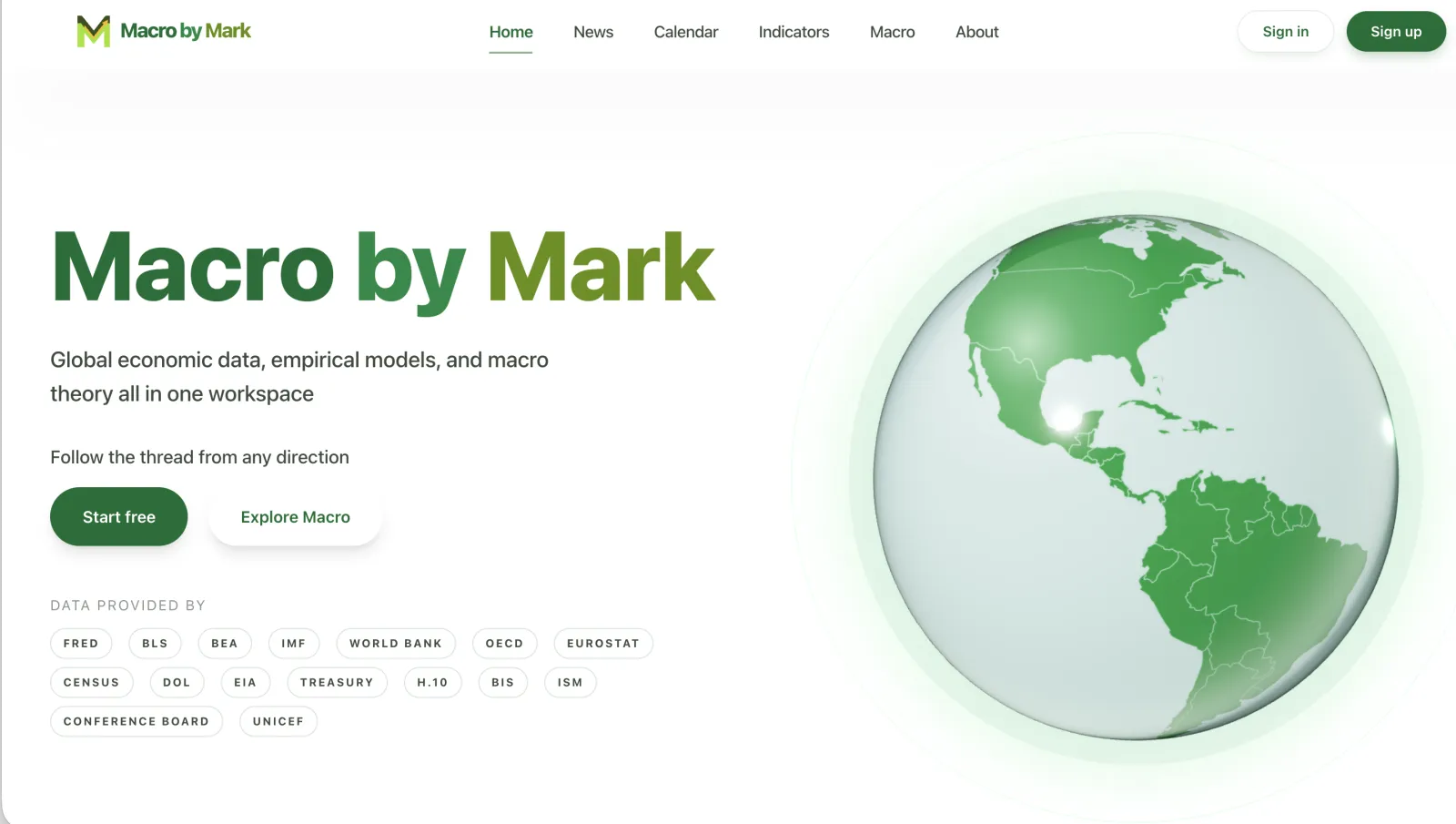 Screenshot of Macro by Mark