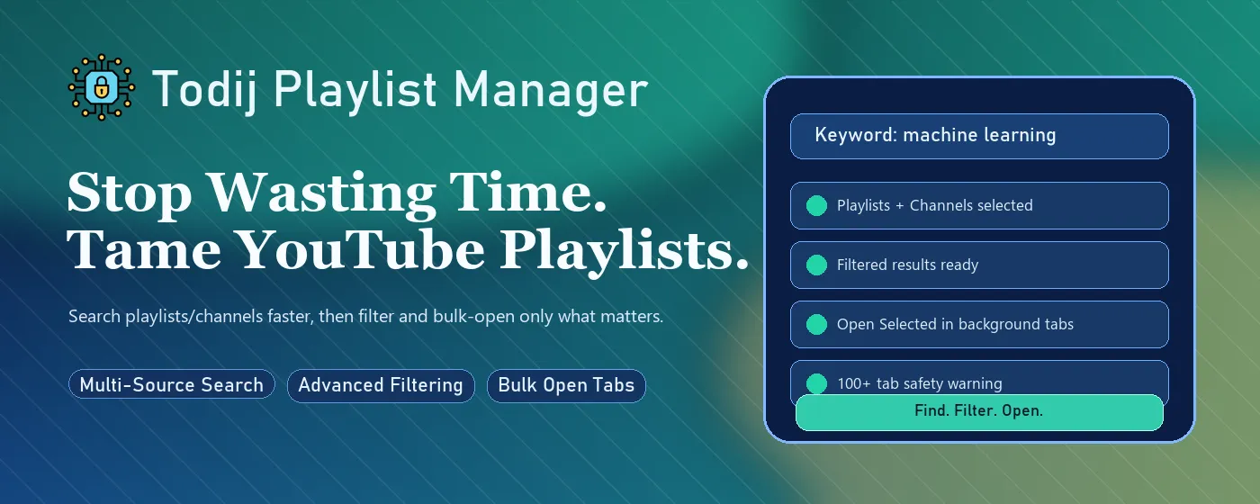 Screenshot of Todij Playlist Manager