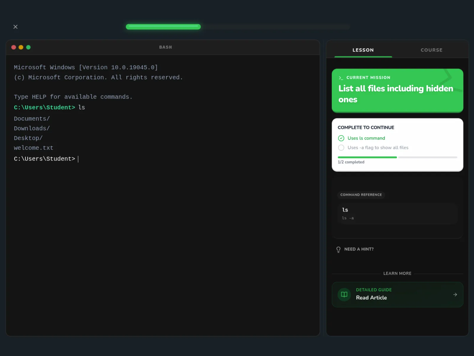 Screenshot of CMD Master