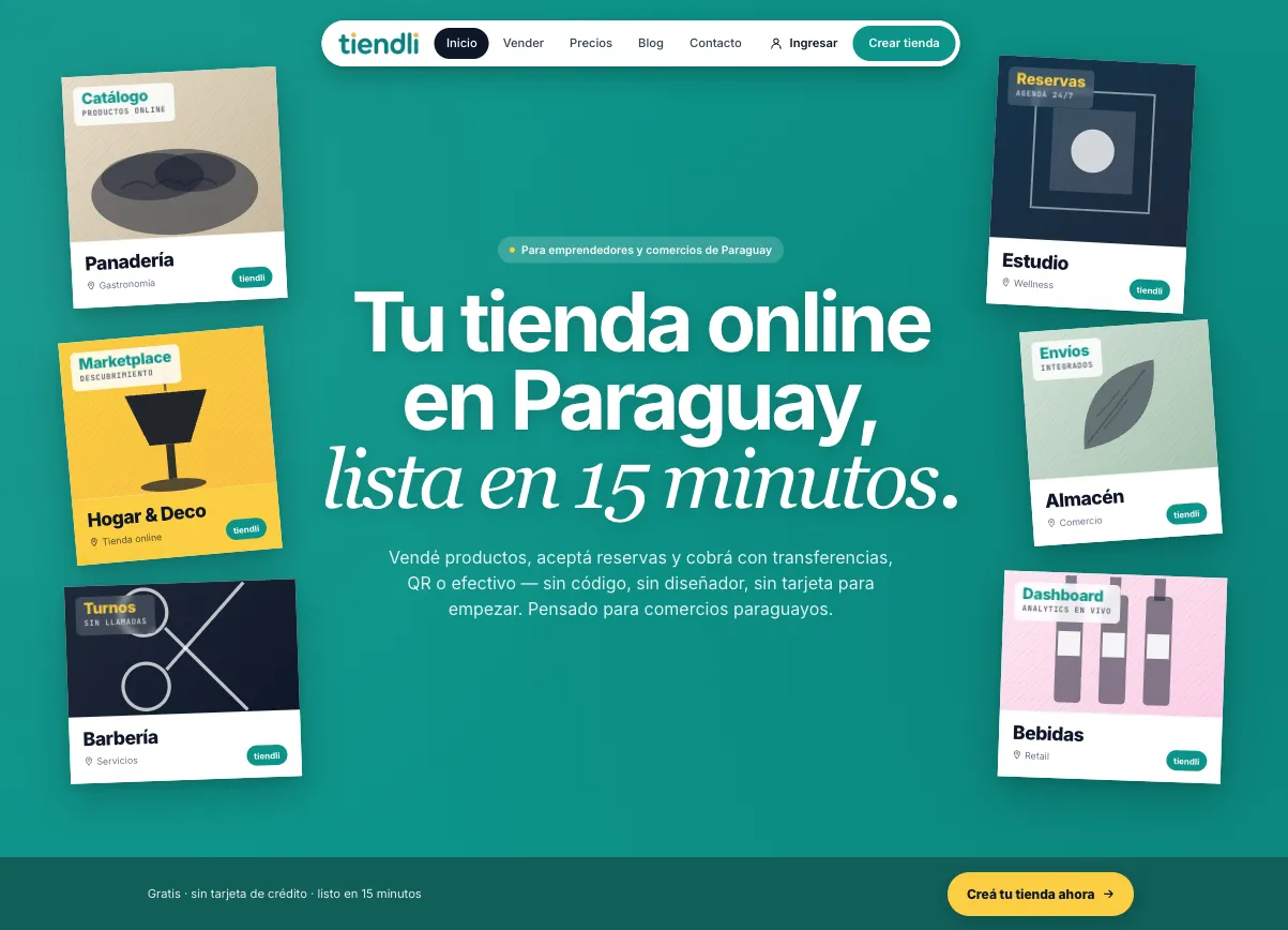 Screenshot of Tiendli