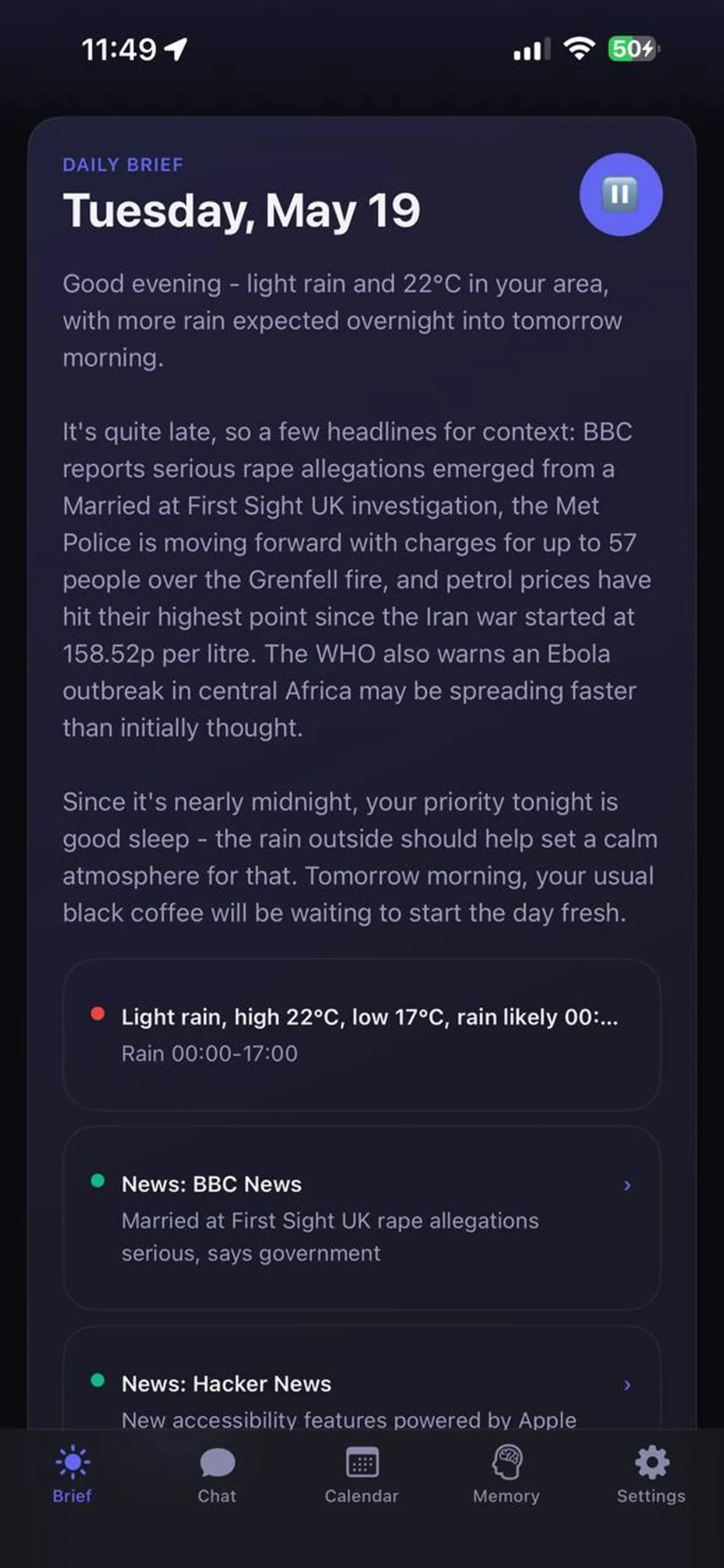 Screenshot of AI Life OS