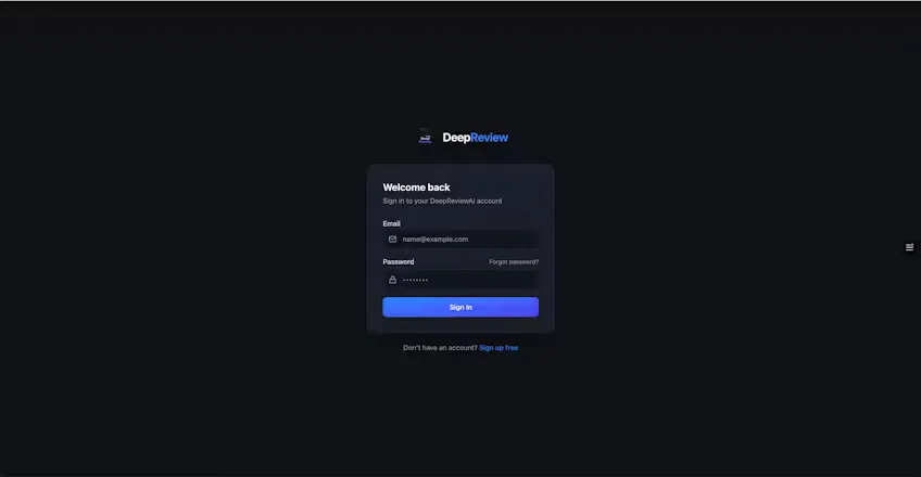Screenshot of DeepReview