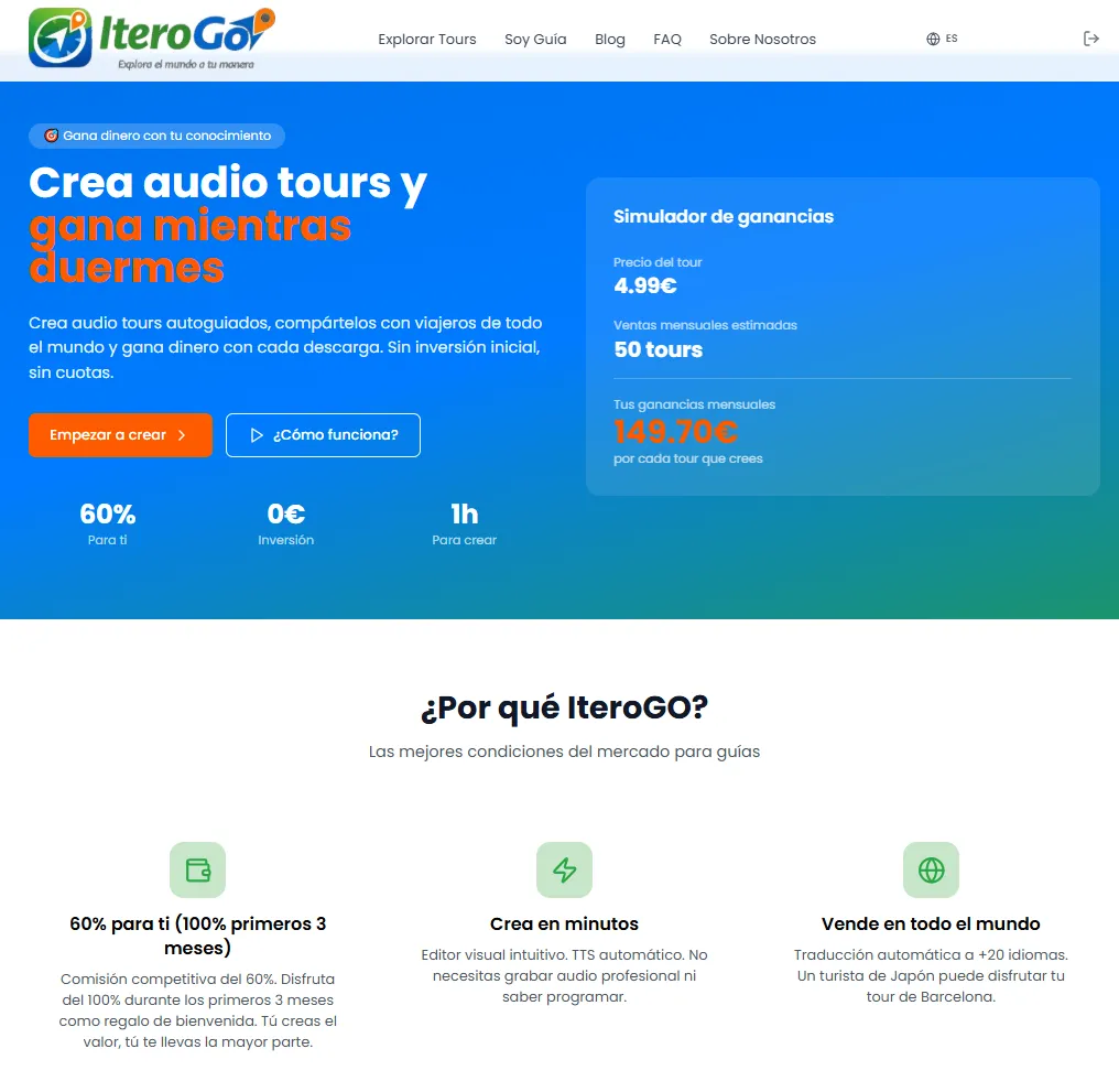 Screenshot of IteroGO