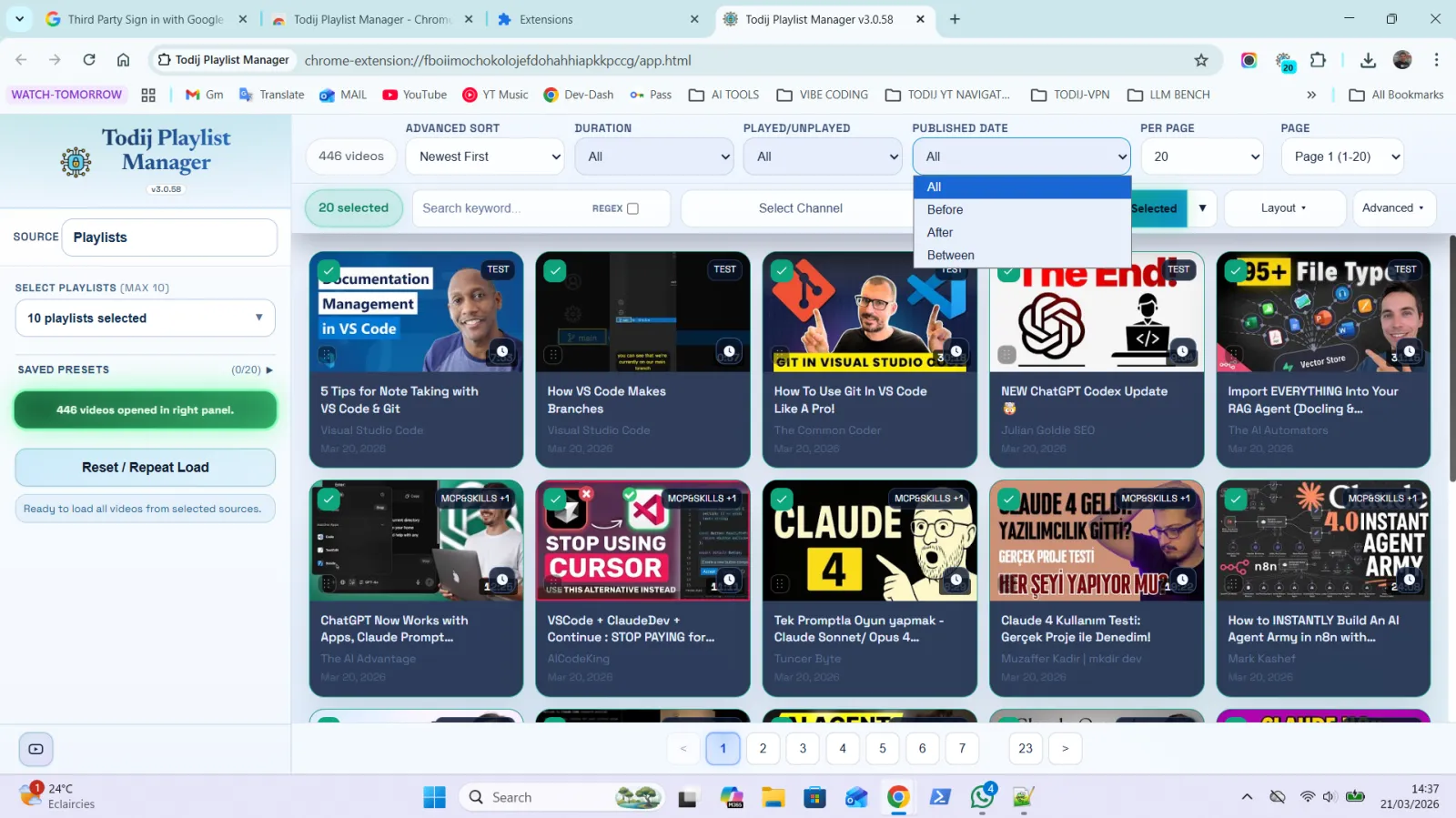 Screenshot of Todij Playlist Manager