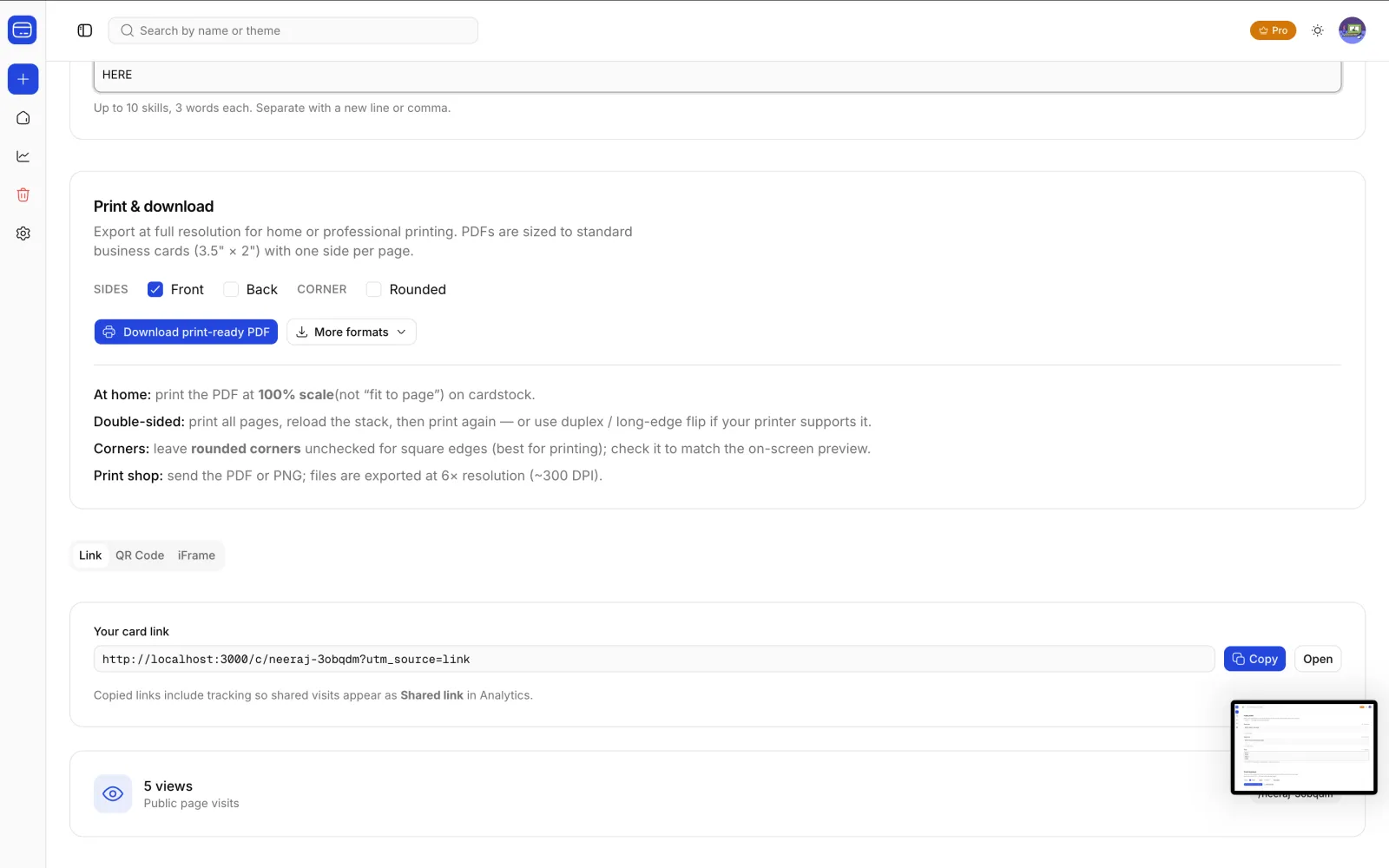 Screenshot of Kardably