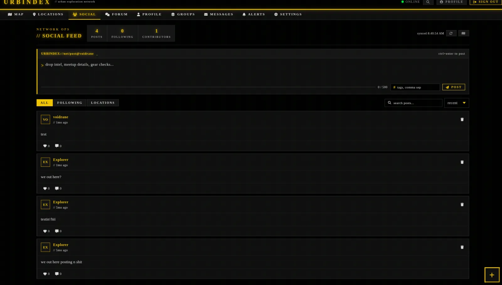 Screenshot of Urbindex