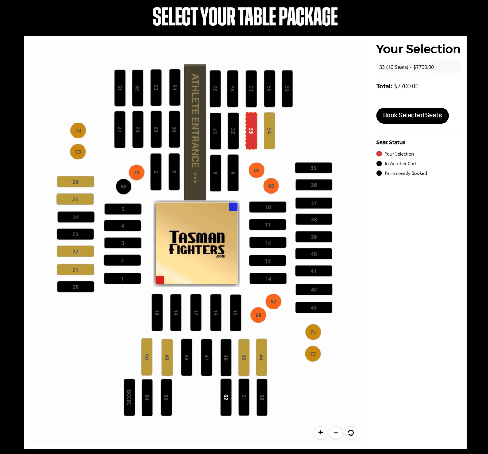 Screenshot of WordPress Seating Chart Plugin