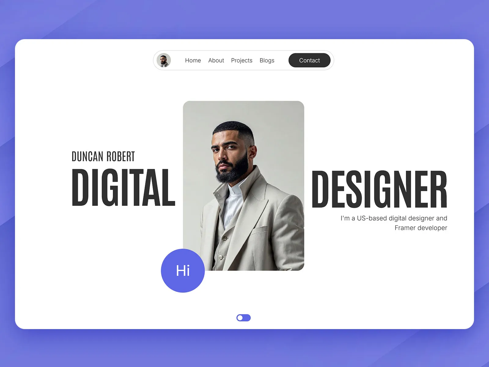 Screenshot of Portavia — A modern portfolio template