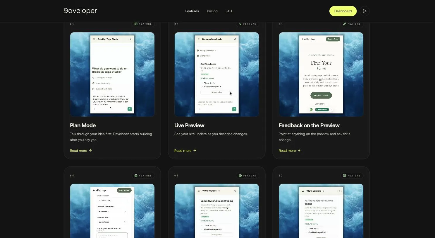 Screenshot of Daveloper.ai