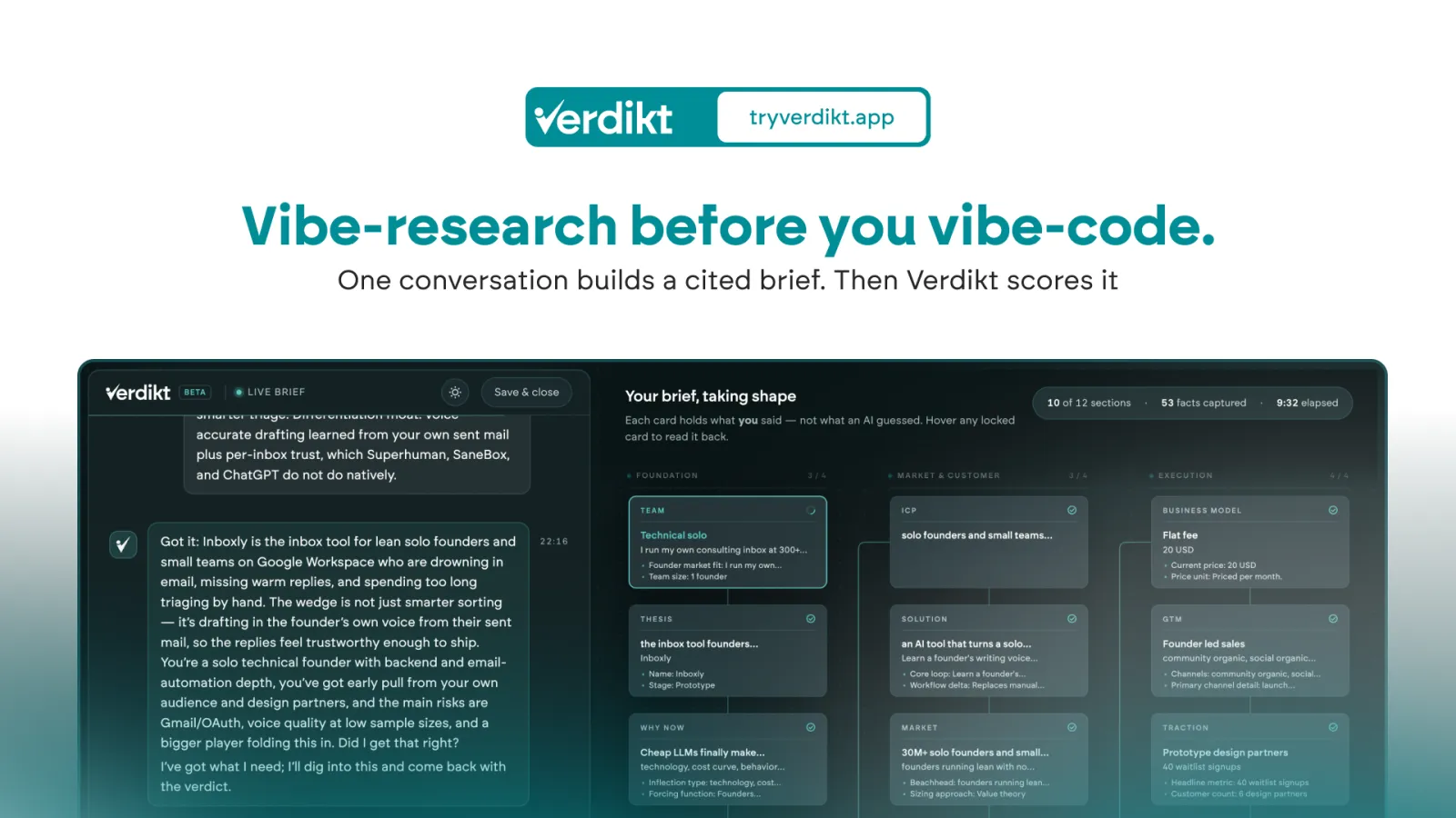 Screenshot of Verdikt