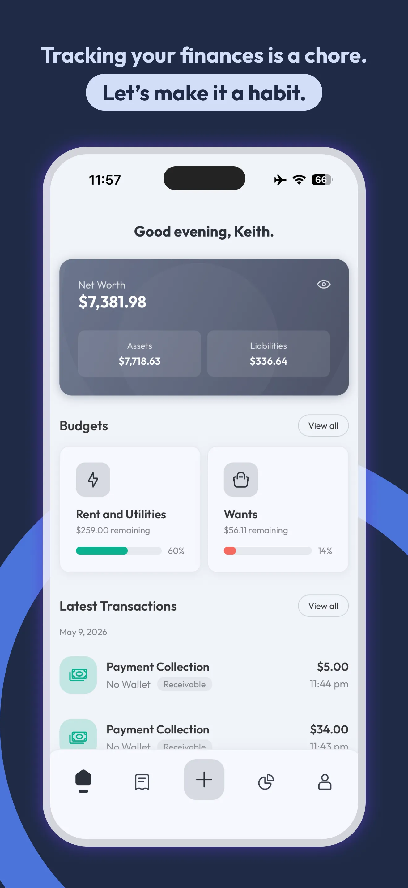 Screenshot of eXpend: Make Budgeting a Habit