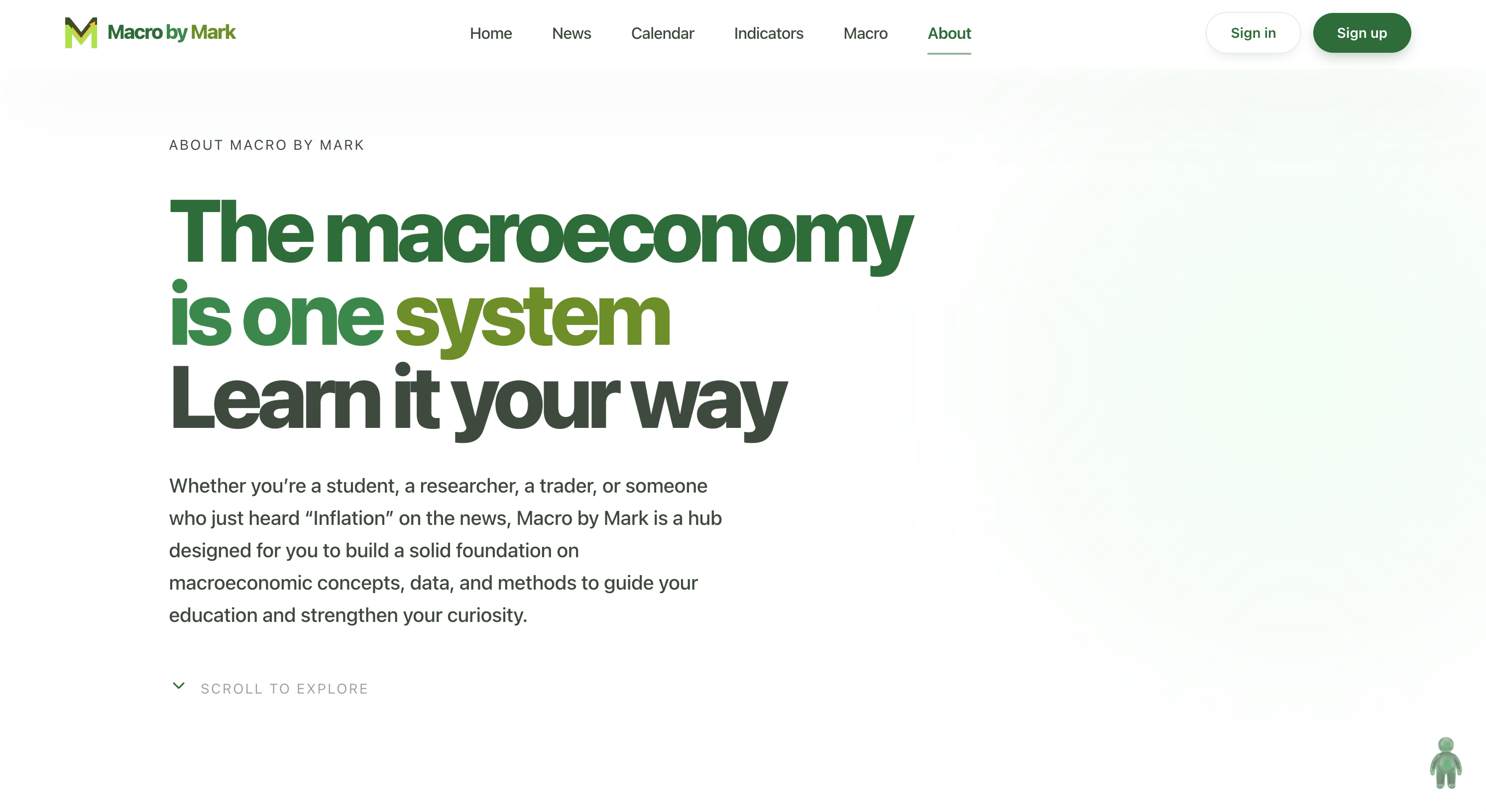 Screenshot of Macro by Mark