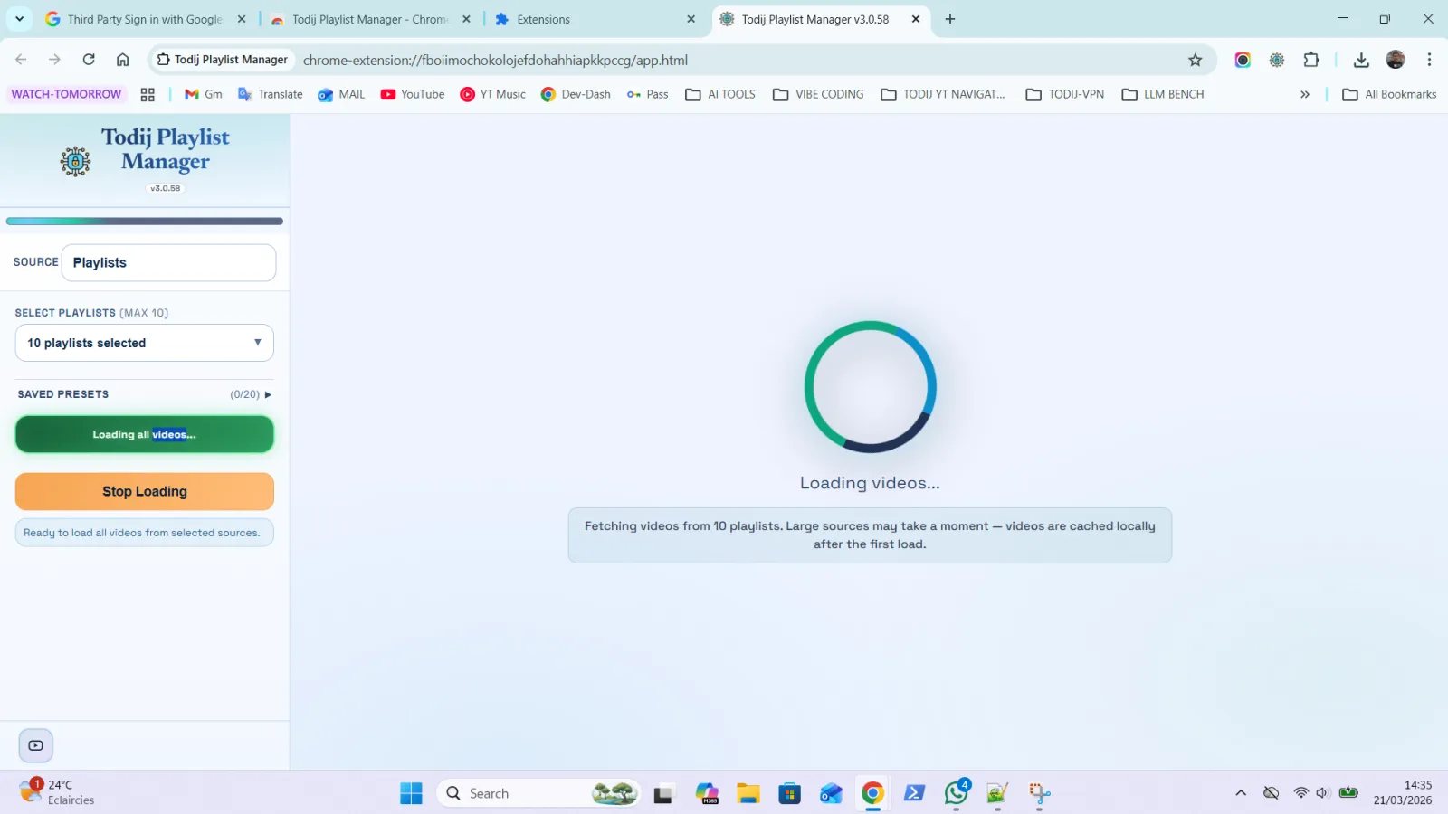 Screenshot of Todij Playlist Manager