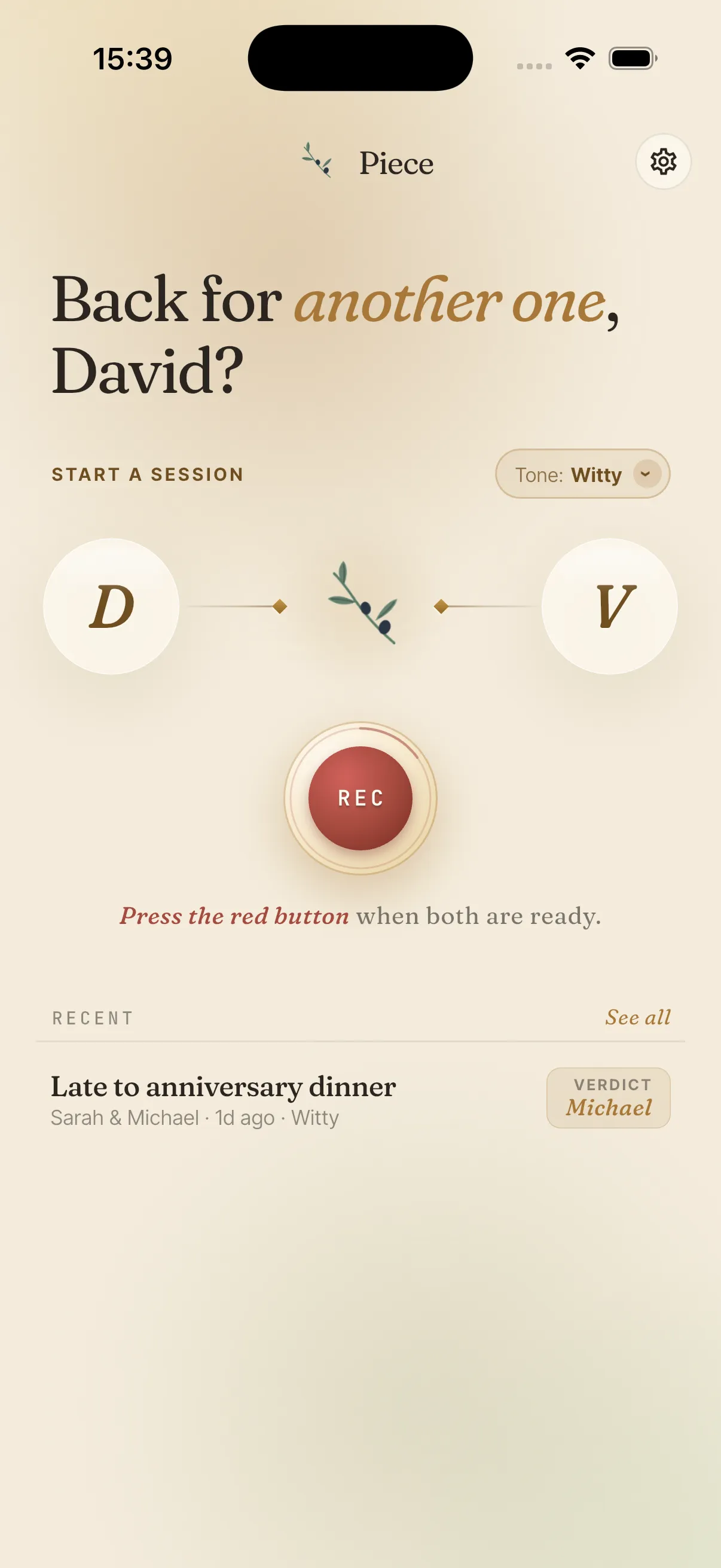 Screenshot of Piece