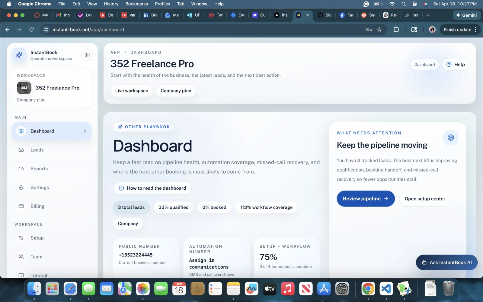 Screenshot of InstantBook