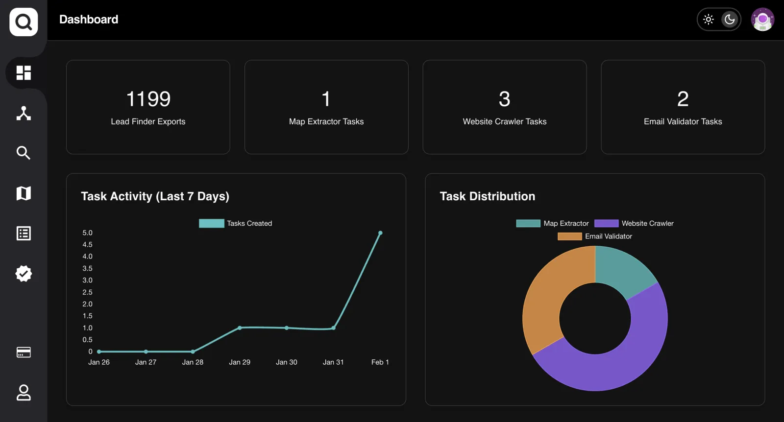 Screenshot of LeadFinder.io
