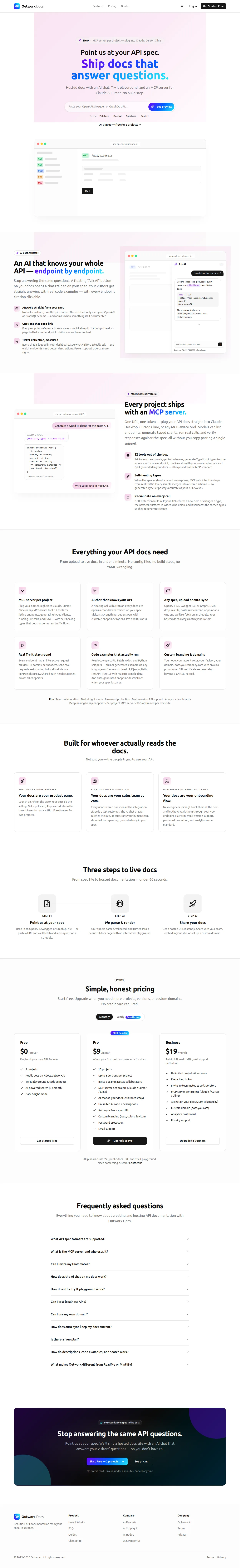Screenshot of Outworx Docs