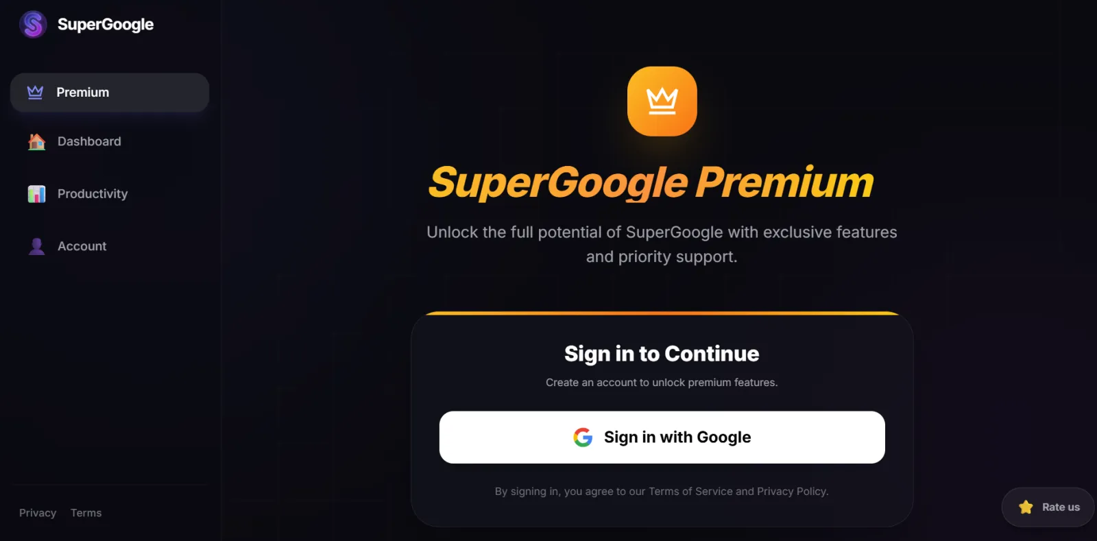 Screenshot of SuperGoogle