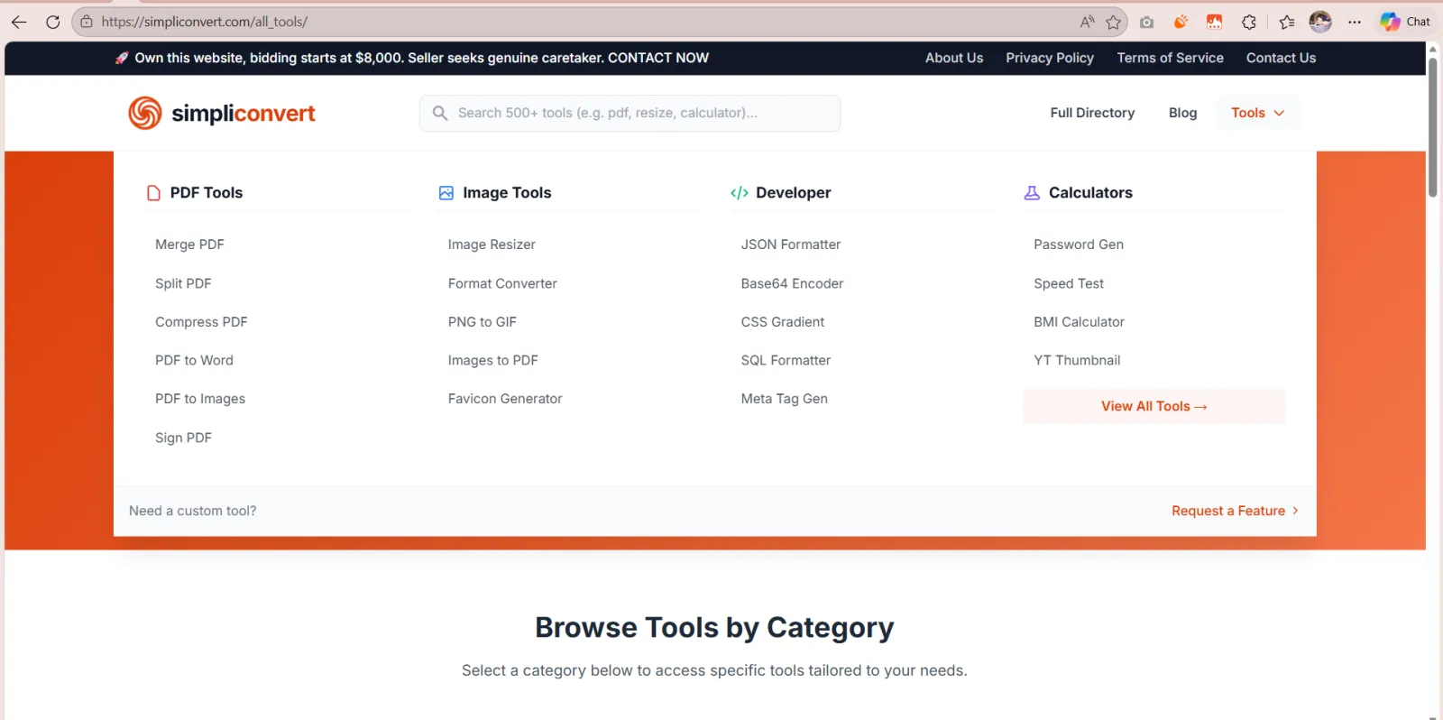 Screenshot of simpliconvert.com