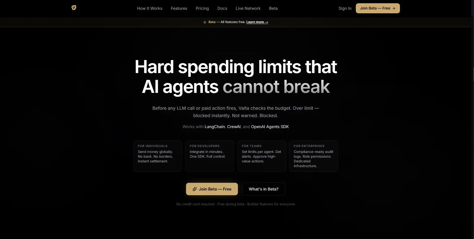 Screenshot of Valta