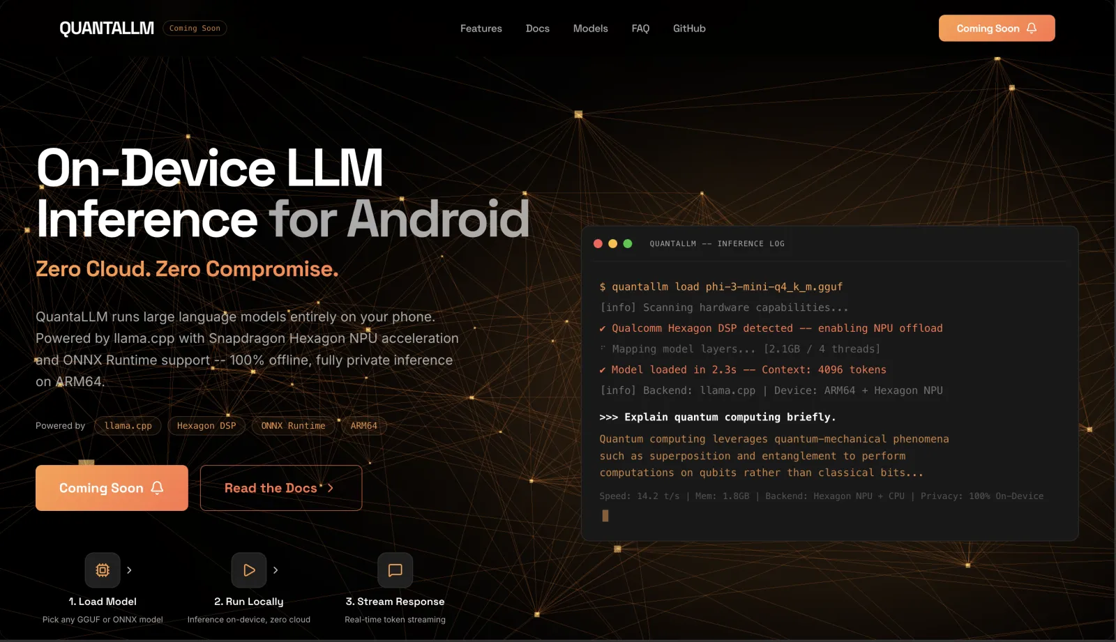 Screenshot of QuantaLLM