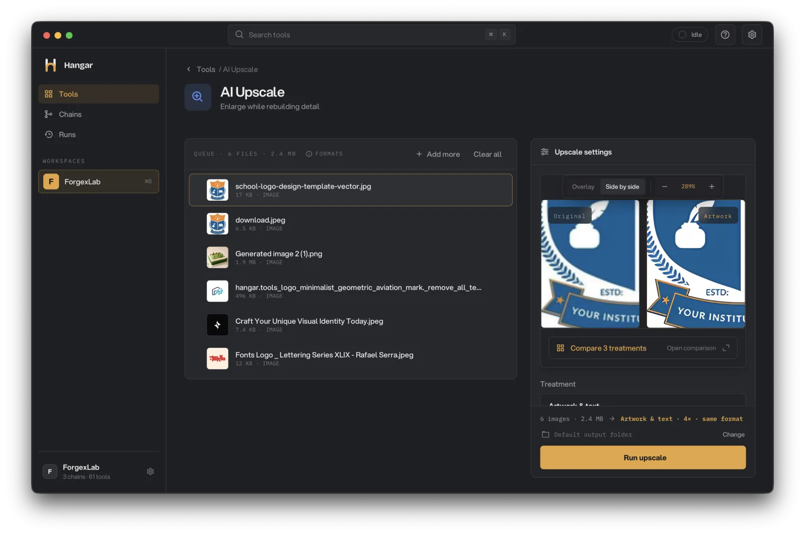 Screenshot of Hangar