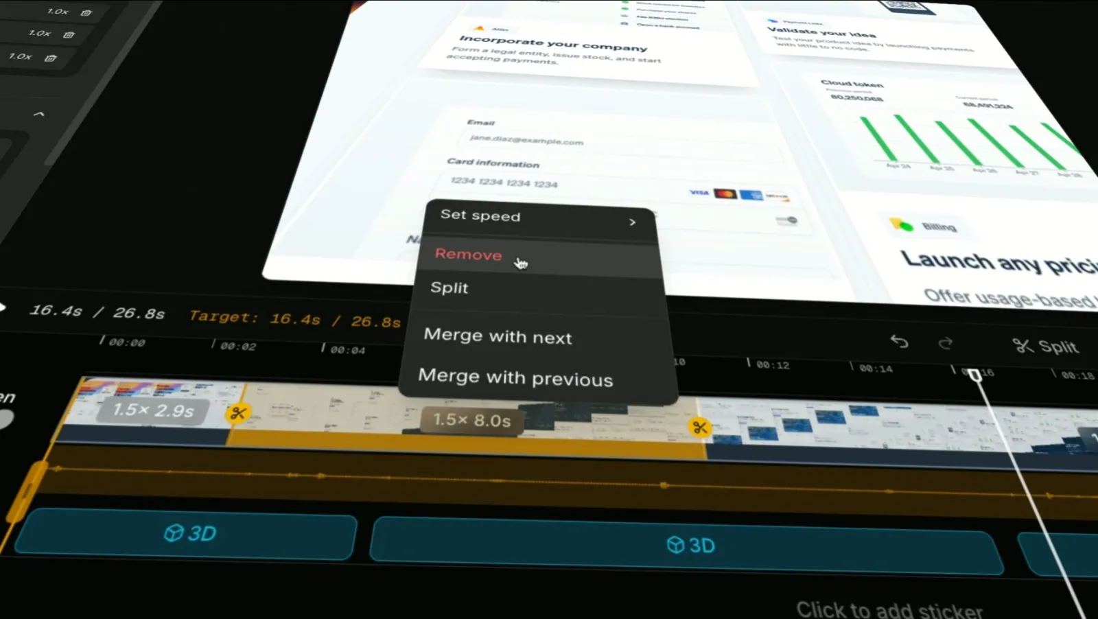 Screenshot of Screentell