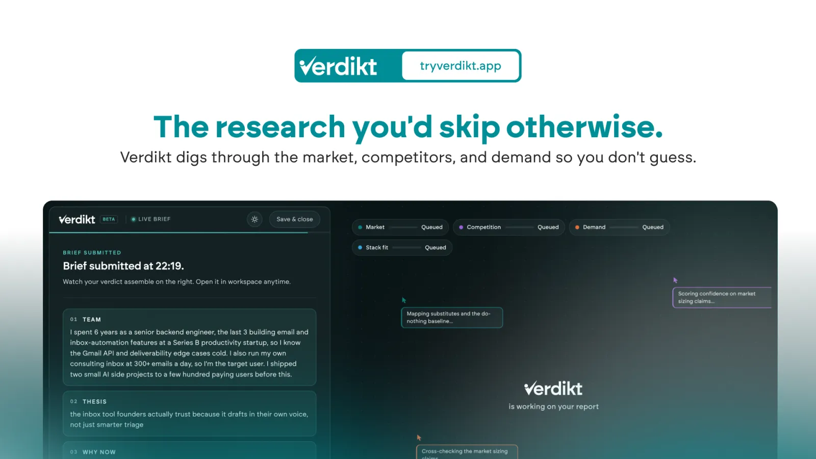 Screenshot of Verdikt