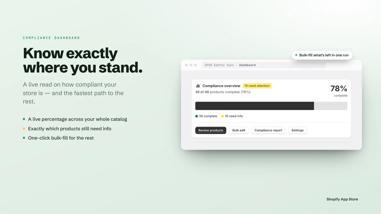 Screenshot of GPSR Safety Sync