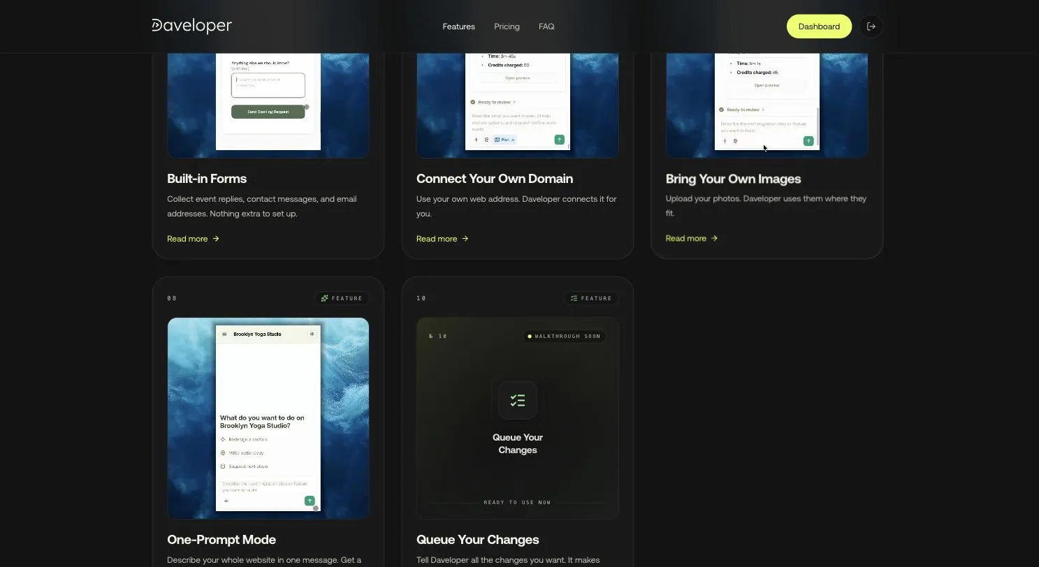 Screenshot of Daveloper.ai