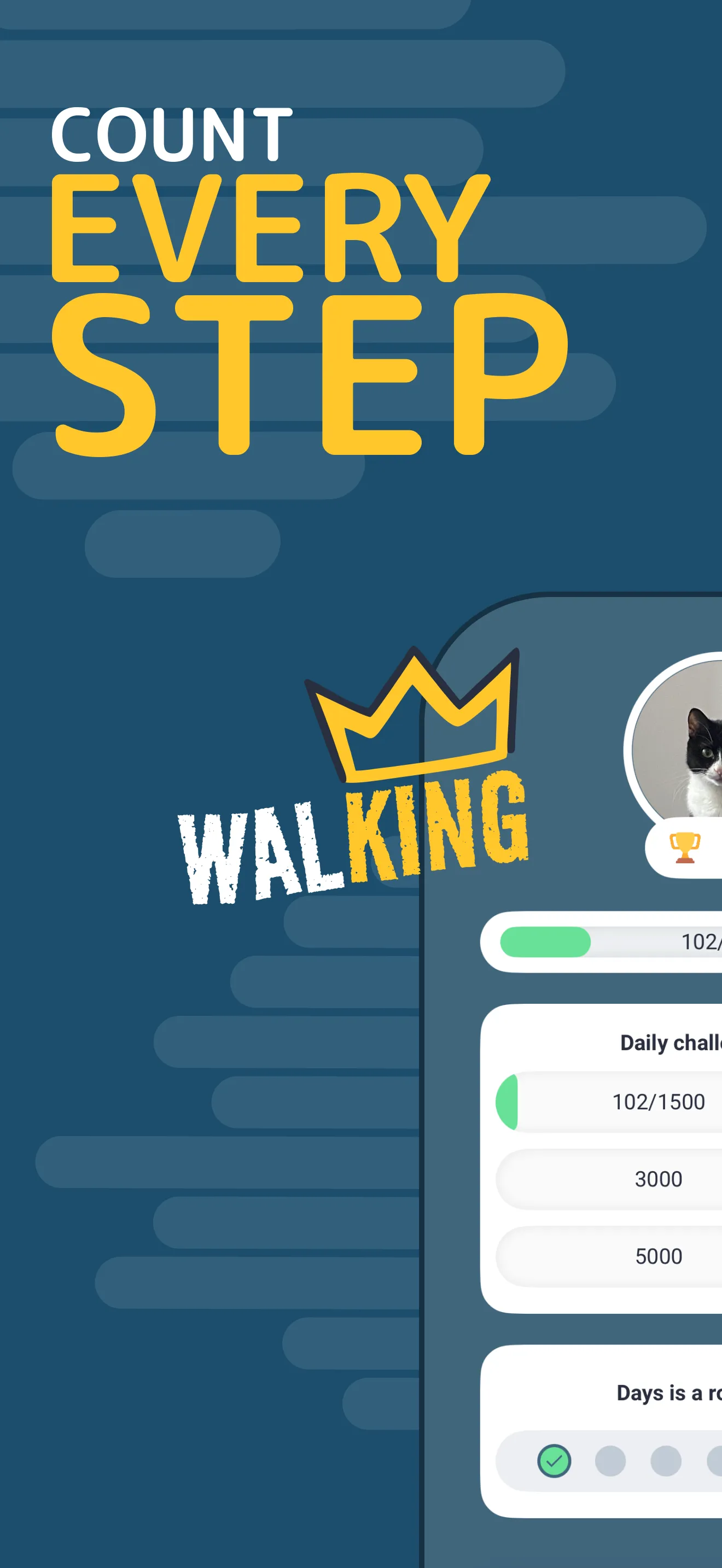 Screenshot of Step Counter Game - WalKing