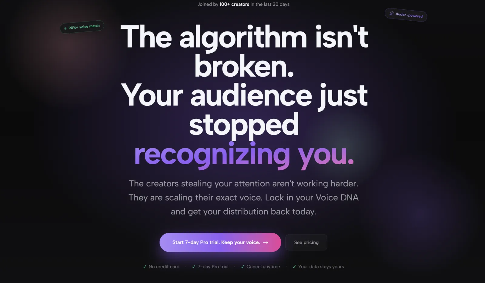 Screenshot of VoiceMOAT