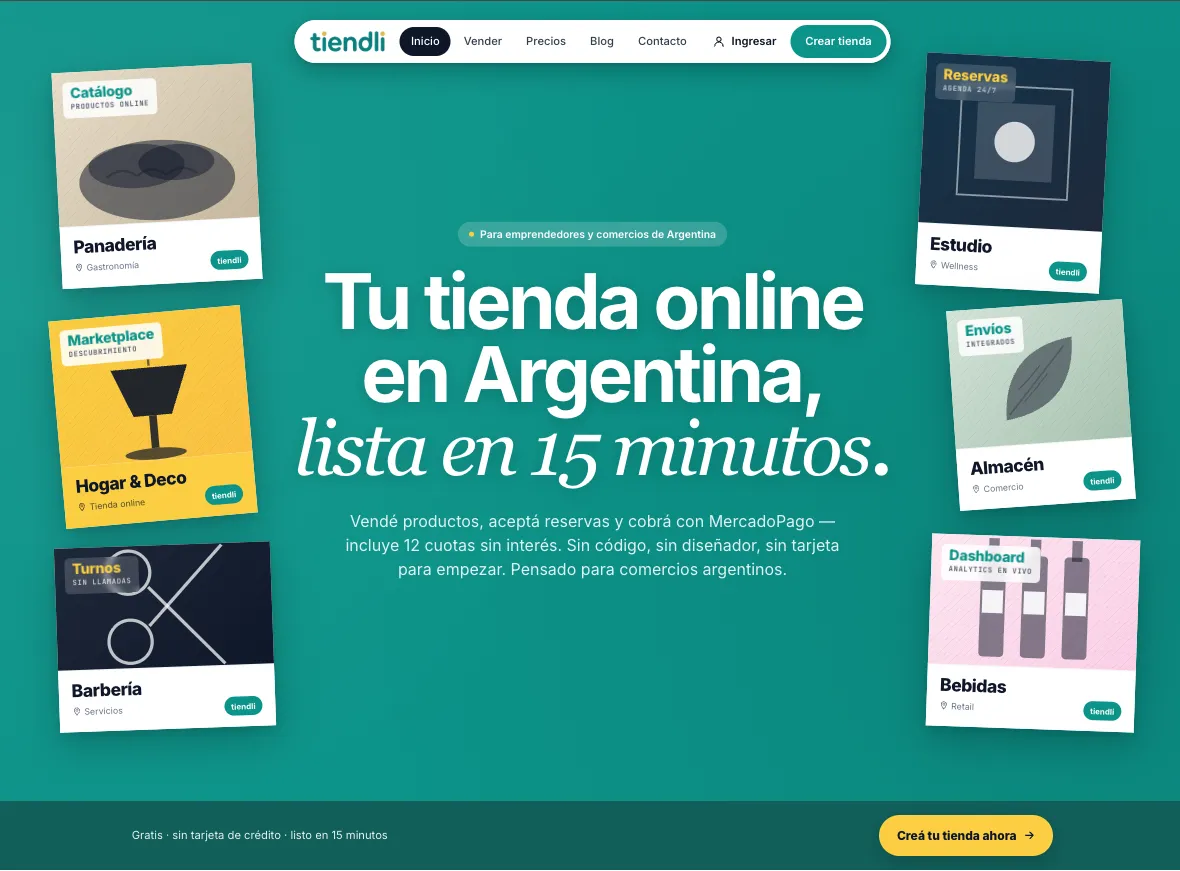 Screenshot of Tiendli