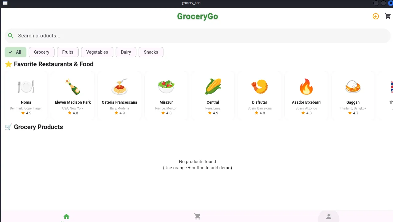 Screenshot of GroceryGo