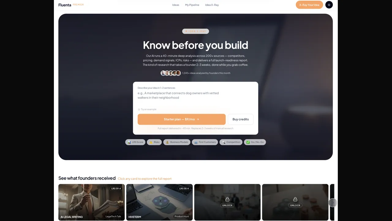 Screenshot of Fluenta