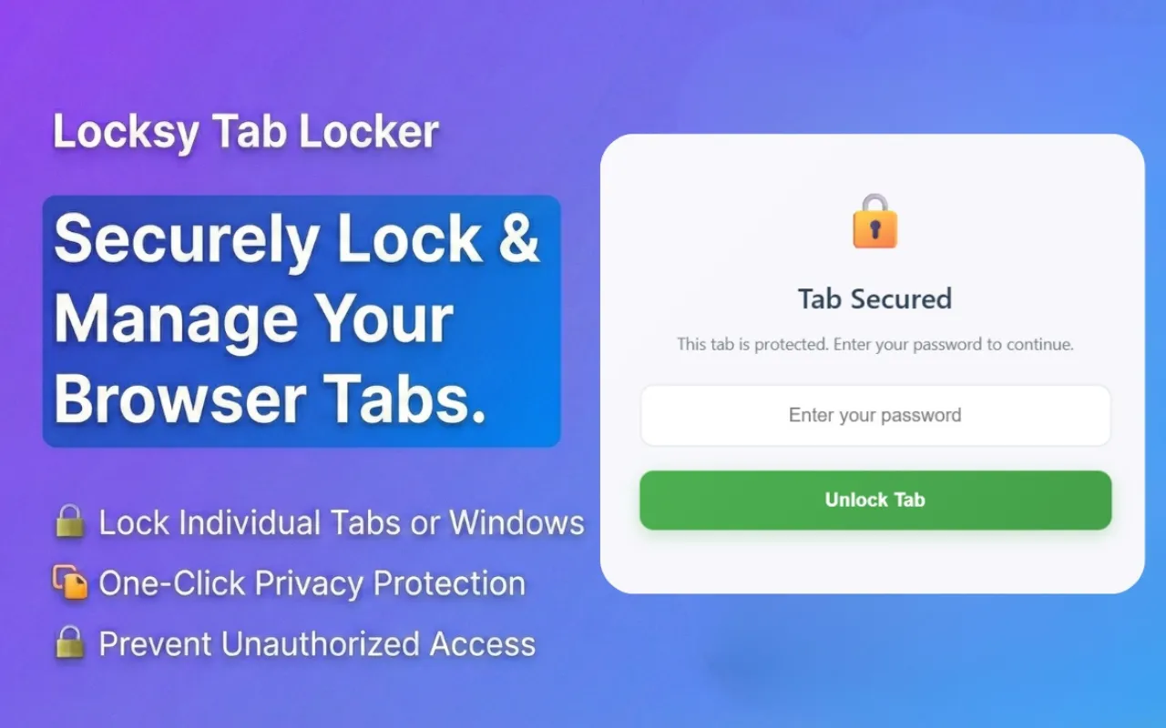 Screenshot of Locksy - Tab Locker & Password Protection