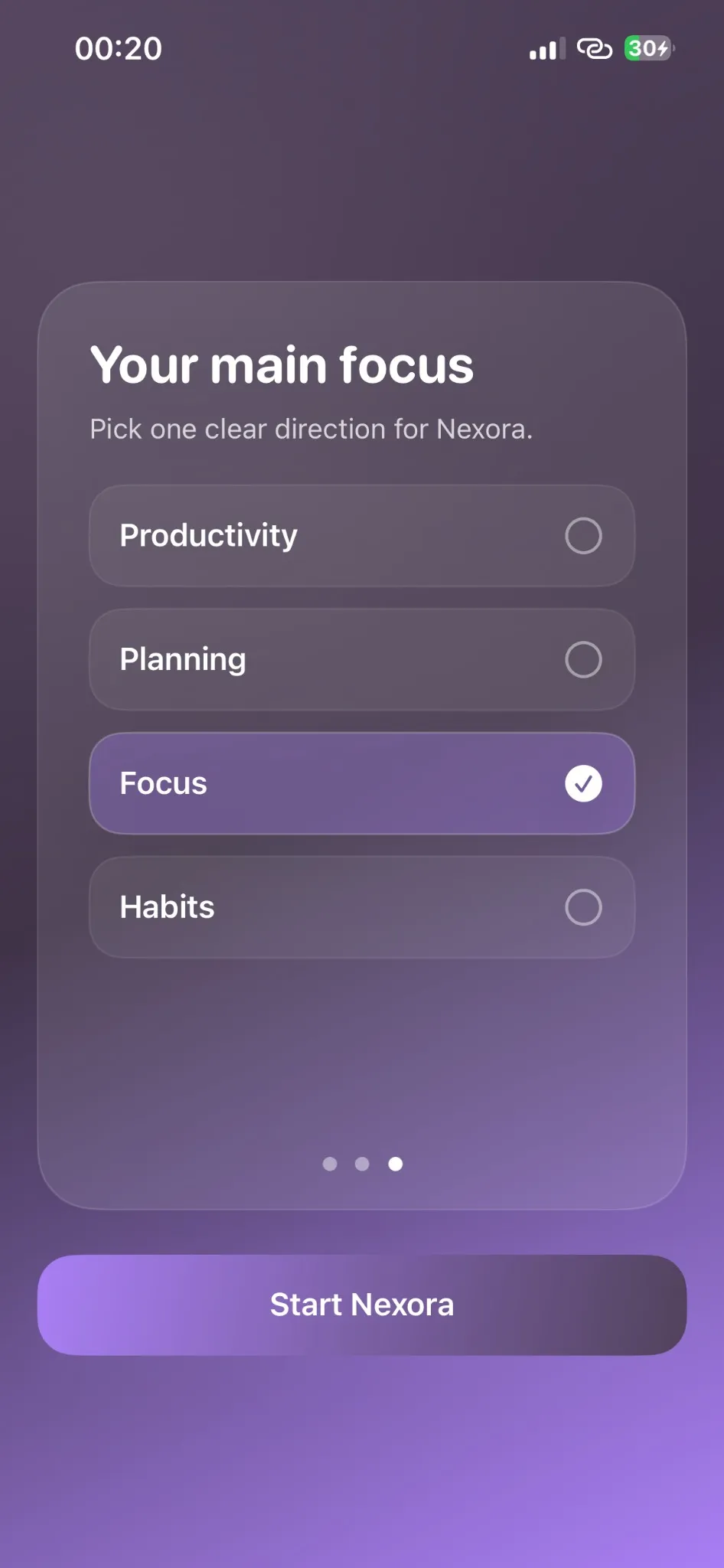 Screenshot of Nexora AI