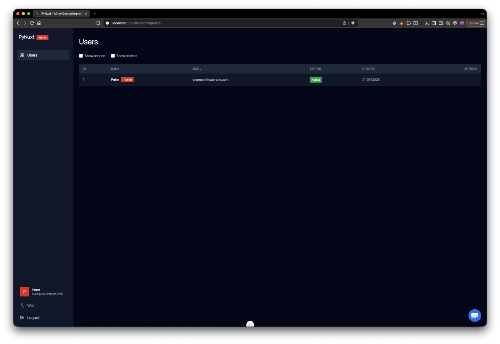 Screenshot of PyNuxt