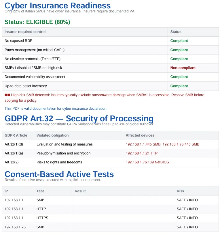 Screenshot of NetScan Pro