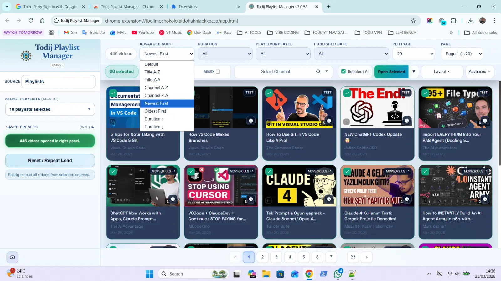 Screenshot of Todij Playlist Manager